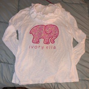 Ivory Ella Long Sleeve Lightweight T Shirt Hoodie NWOT